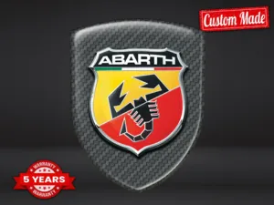 Fiat Abarth Stickers dôme Époxy Édition Supérieure Dôme Premium